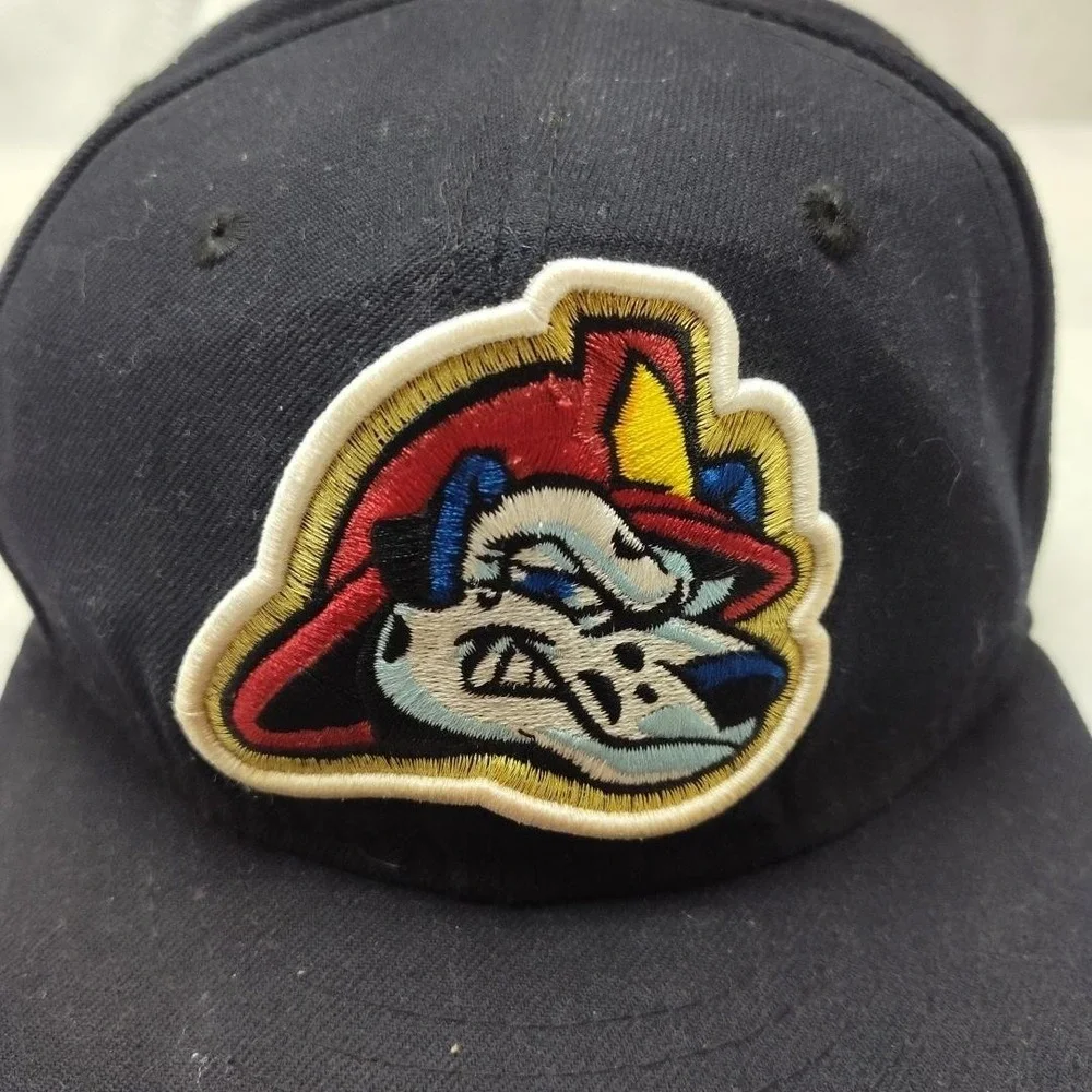 Peoria Chiefs New Era Hat Cap Fitted Mens 7 1/8 Black 59FIFTY Baseball Game Used